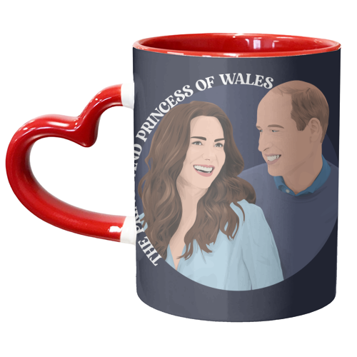 Prince and Princess of Wales - unique mug by Pink and Pip