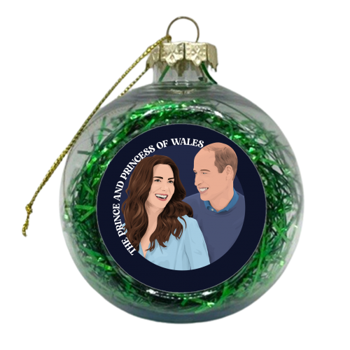 Prince and Princess of Wales - xmas bauble by Pink and Pip