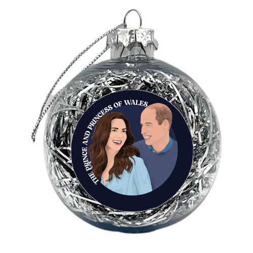 Prince and Princess of Wales - xmas bauble by Pink and Pip