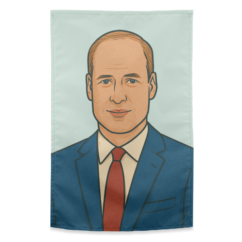 Prince William - funny tea towel by Ms Doodle
