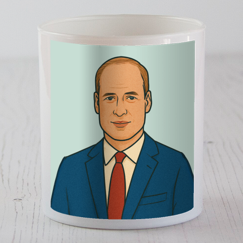 Prince William - scented candle by Ms Doodle