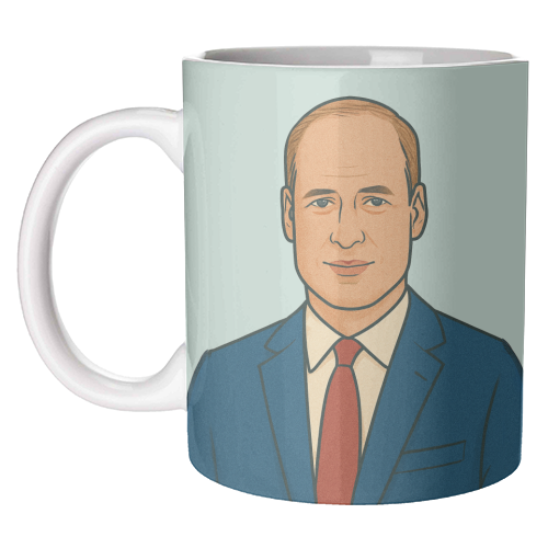 Prince William - unique mug by Ms Doodle