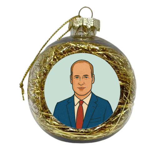 Prince William - xmas bauble by Ms Doodle