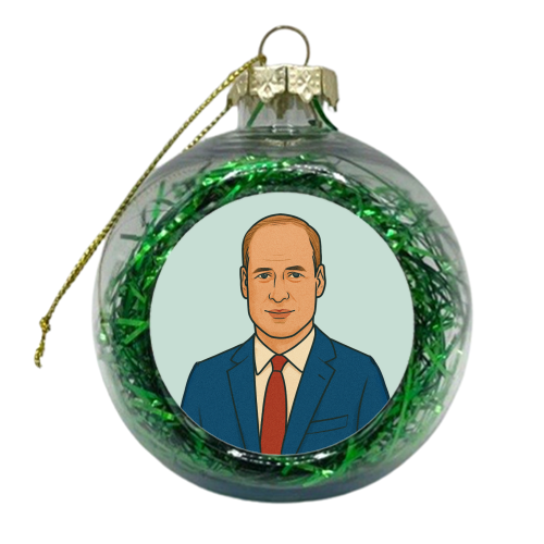 Prince William - xmas bauble by Ms Doodle