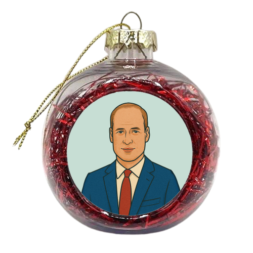 Prince William - xmas bauble by Ms Doodle