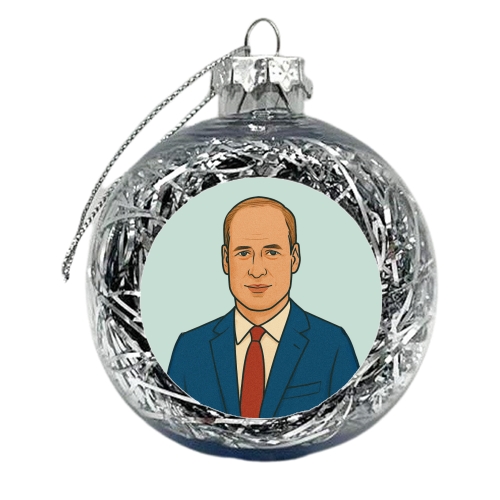 Prince William - xmas bauble by Ms Doodle