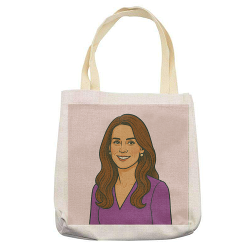 Princess Catherine - printed canvas tote bag by Ms Doodle