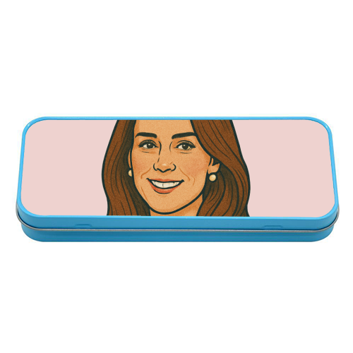 Princess Catherine - tin pencil case by Ms Doodle