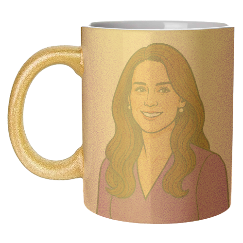 Princess Catherine - unique mug by Ms Doodle