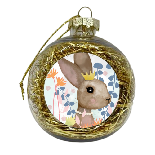 Princess Hare - xmas bauble by Nichola Cowdery