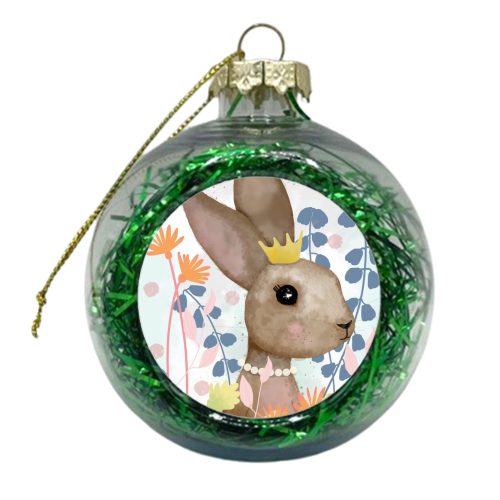 Princess Hare - xmas bauble by Nichola Cowdery