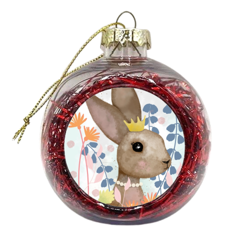 Princess Hare - xmas bauble by Nichola Cowdery