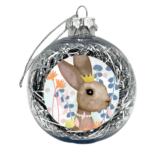 Princess Hare - xmas bauble by Nichola Cowdery