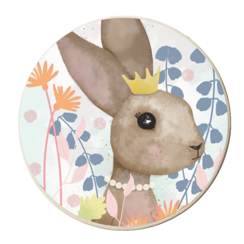 Princess Hare - personalised beer coaster by Nichola Cowdery