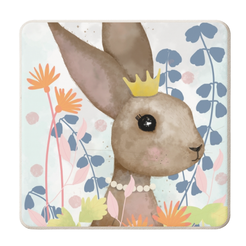 Princess Hare - personalised beer coaster by Nichola Cowdery