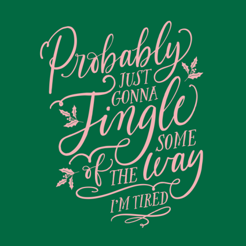 Probably Just Gonna Jingle Some of the Way, I'm Tired - Die Cut Sticker by Claire Atwood