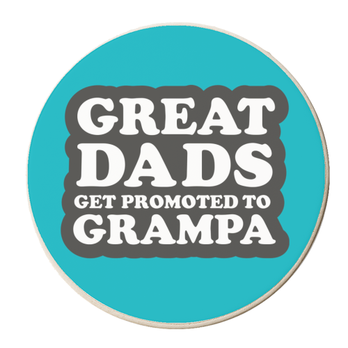 PROMOTED TO GRAMPA - personalised beer coaster by The Boy and the Bear