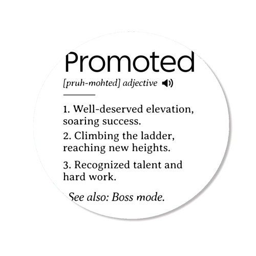 Promotion Congrats, Promoted Coworker Gift Definition - Magnet by timsal shol