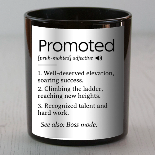 Promotion Congrats, Promoted Coworker Gift Definition - scented candle by timsal shol