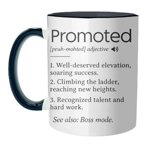 Promotion Congrats, Promoted Coworker Gift Definition - unique mug by timsal shol