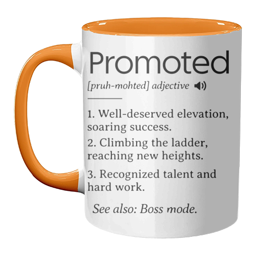 Promotion Congrats, Promoted Coworker Gift Definition - unique mug by timsal shol