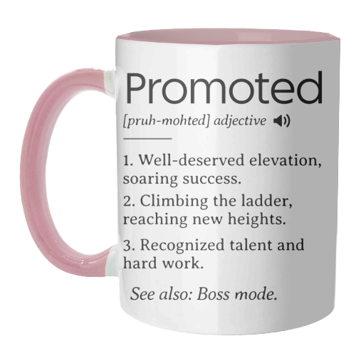 Promotion Congrats, Promoted Coworker Gift Definition - unique mug by timsal shol