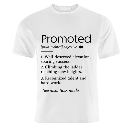 Promotion Congrats, Promoted Coworker Gift Definition - unique t shirt by timsal shol