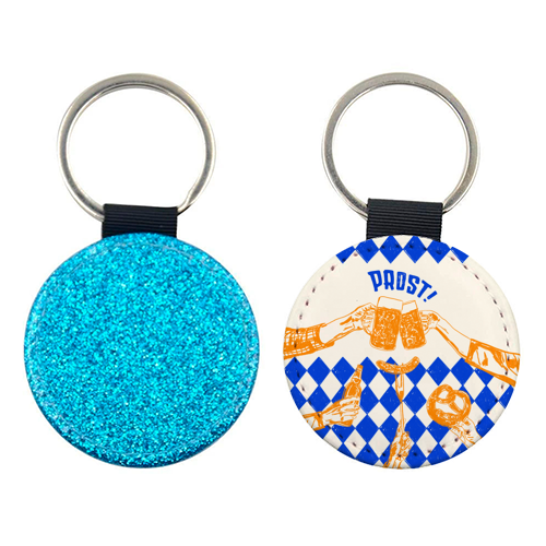 Prost! Beerfest Foodie Vintage - keyring by EZbie
