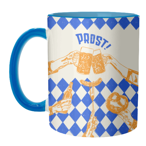 Prost! Beerfest Foodie Vintage - unique mug by EZbie