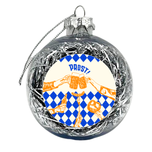 Prost! Beerfest Foodie Vintage - xmas bauble by EZbie