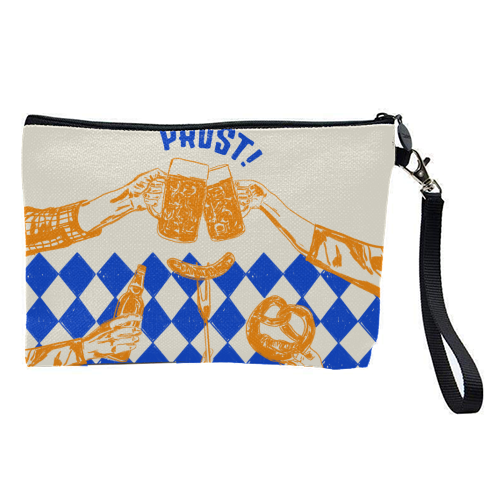 Prost! Beerfest Foodie Vintage - pretty makeup bag by EZbie
