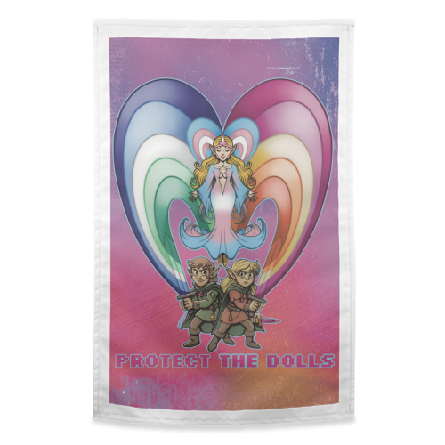 Protect the Dolls - funny tea towel by ARTECCO