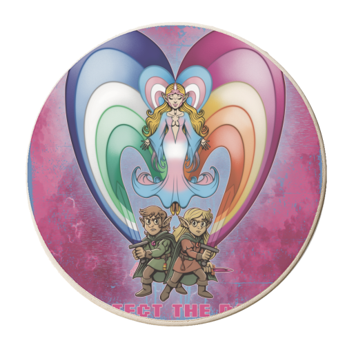 Protect the Dolls - personalised beer coaster by ARTECCO