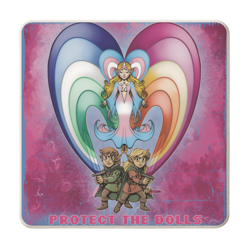 Protect the Dolls - personalised beer coaster by ARTECCO