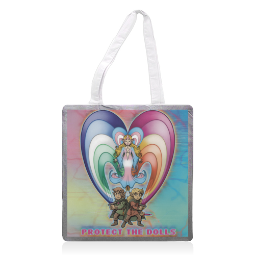 Protect the Dolls - printed canvas tote bag by ARTECCO