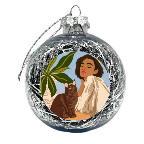 Proud Cat Mama - xmas bauble by Uma Prabhakar Gokhale