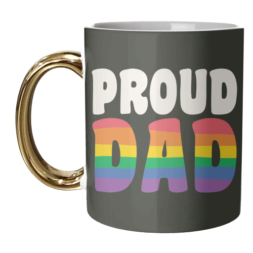 Proud Dad Pride Month Queer Giftware - unique mug by AbiGoLucky