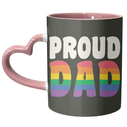 Proud Dad Pride Month Queer Giftware - unique mug by AbiGoLucky