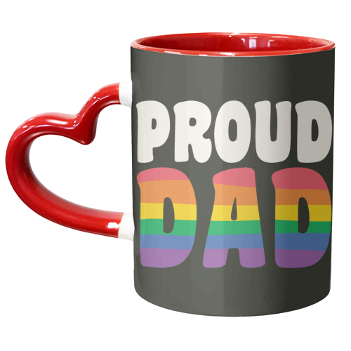 Proud Dad Pride Month Queer Giftware - unique mug by AbiGoLucky