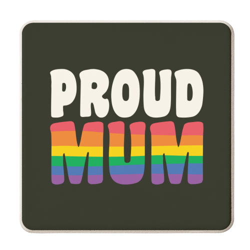 Proud Mum Queer Giftware - personalised beer coaster by AbiGoLucky