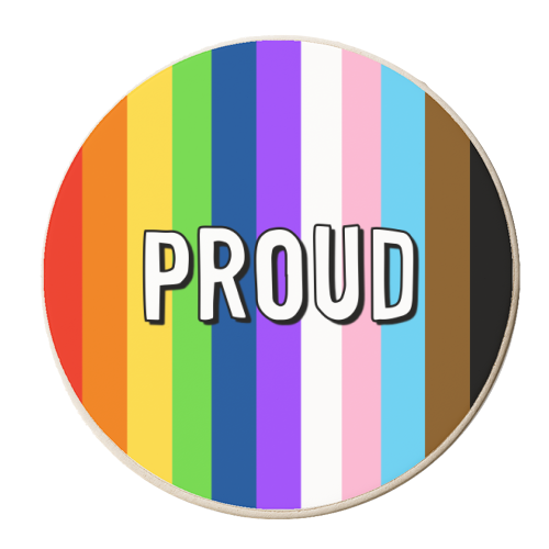 Proud - personalised beer coaster by Adam Regester