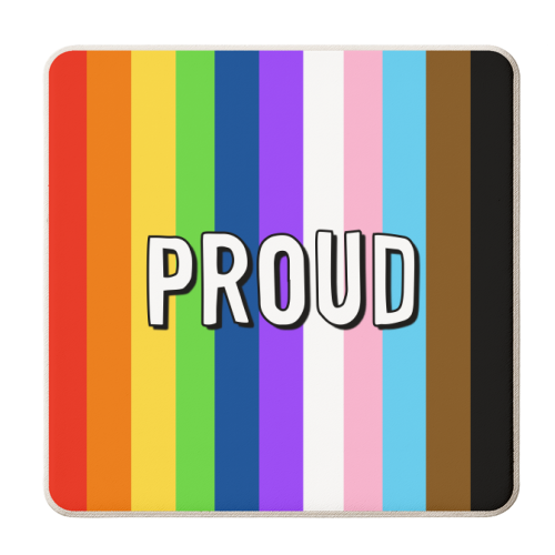 Proud - personalised beer coaster by Adam Regester