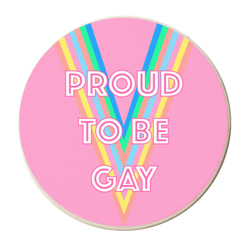 Proud To Be Gay - personalised beer coaster by Adam Regester
