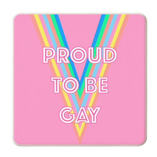 Proud To Be Gay - personalised beer coaster by Adam Regester