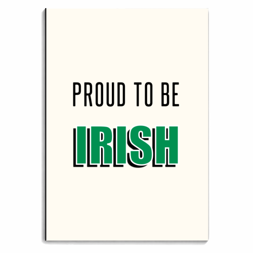 Proud To Be Irish - personalised A4, A5, A6 notebook by Adam Regester