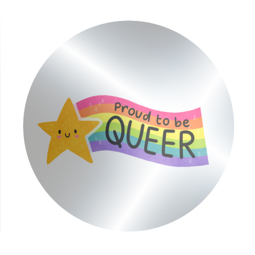 Proud to be Queer - Circle Sticker by Loren Grosvenor