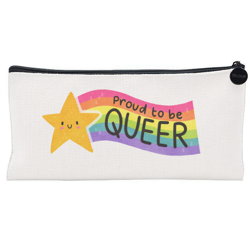 Proud to be Queer - flat pencil case by Loren Grosvenor