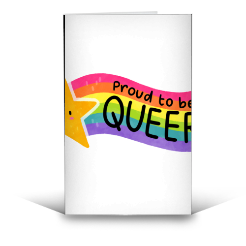 Proud to be Queer - funny greeting card by Loren Grosvenor