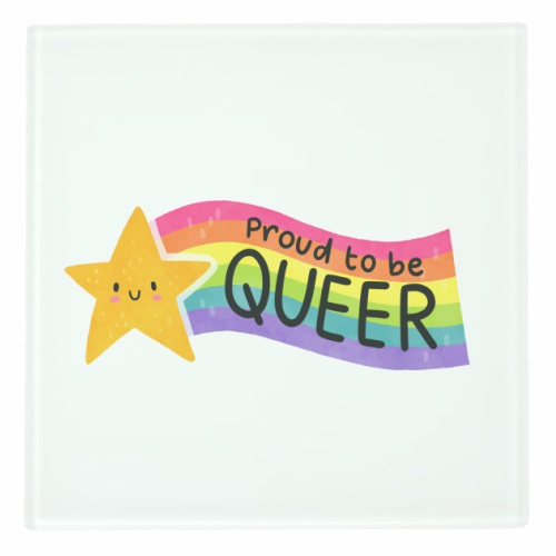 Proud to be Queer - personalised beer coaster by Loren Grosvenor