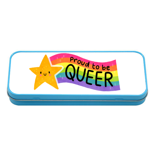 Proud to be Queer - tin pencil case by Loren Grosvenor